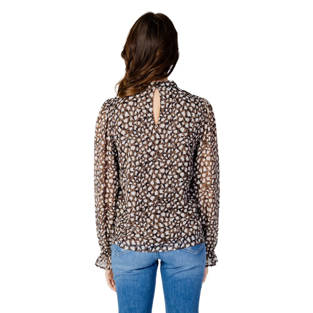 Schwarze Bluse aus recyceltem Polyester