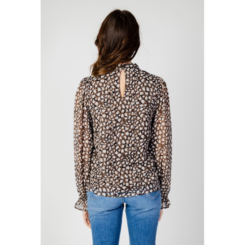 Schwarze Bluse aus recyceltem Polyester