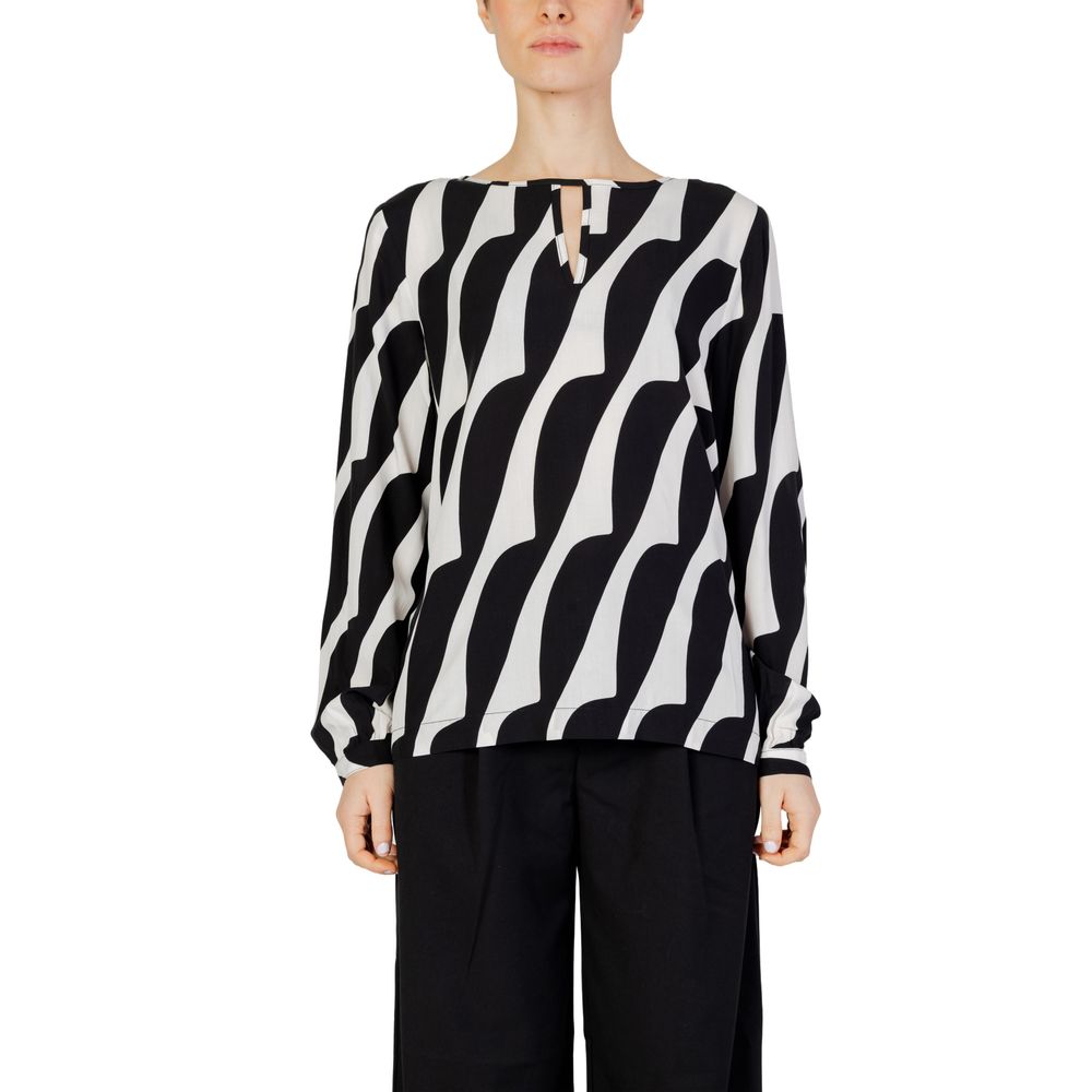 Schwarze Viskosebluse