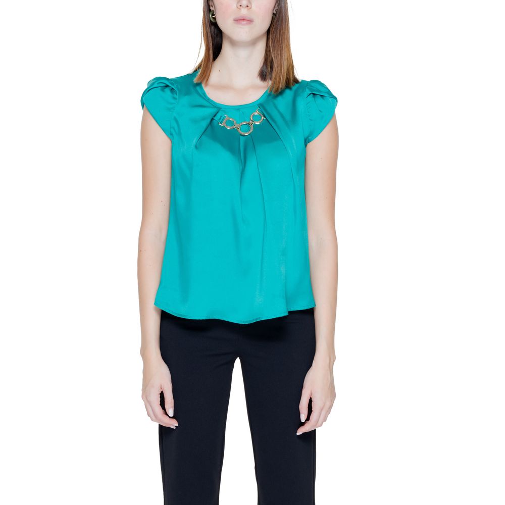 Grüne Polyesterbluse