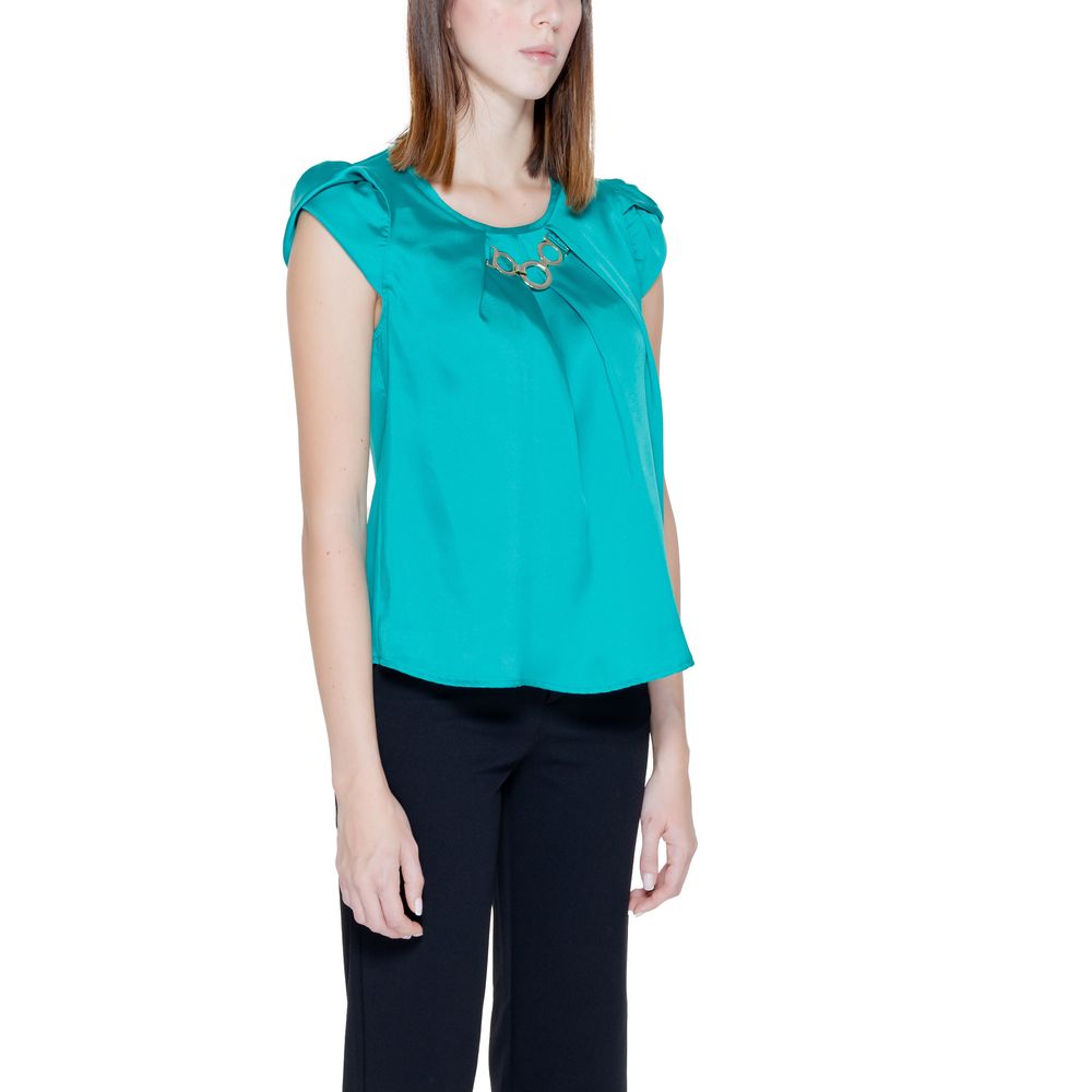 Grüne Polyesterbluse