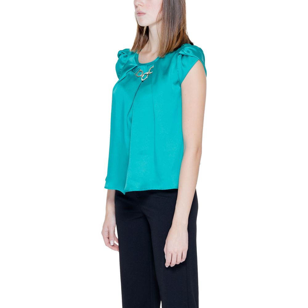 Grüne Polyesterbluse