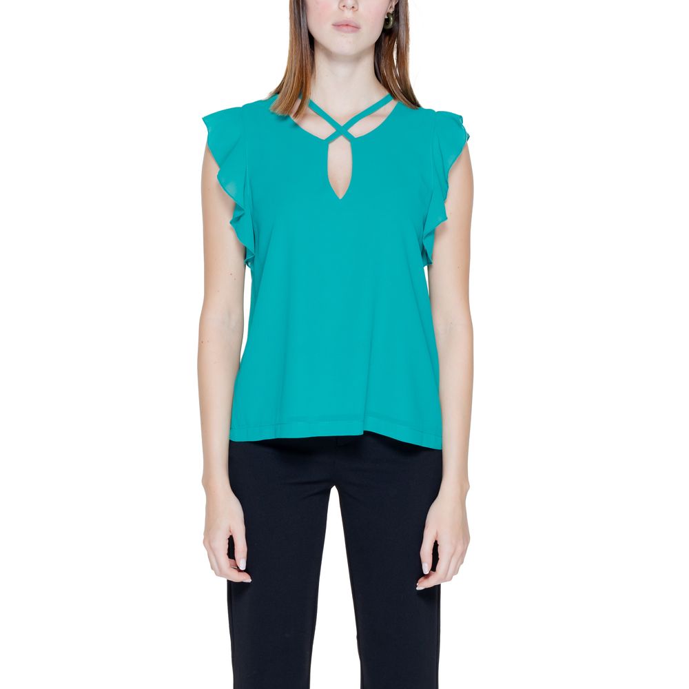 Grüne Polyesterbluse