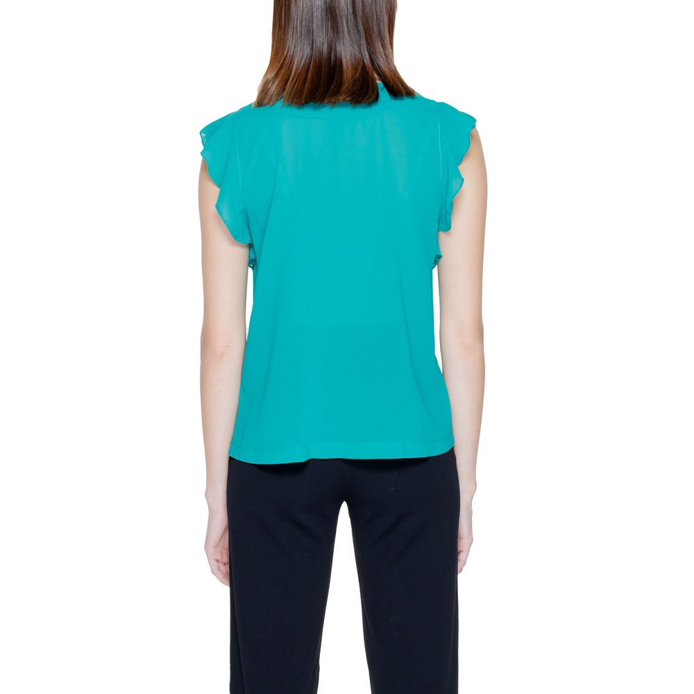 Grüne Polyesterbluse