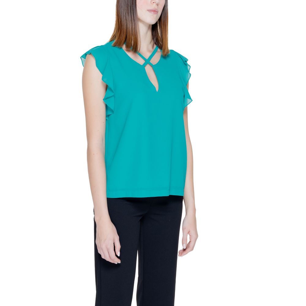 Grüne Polyesterbluse
