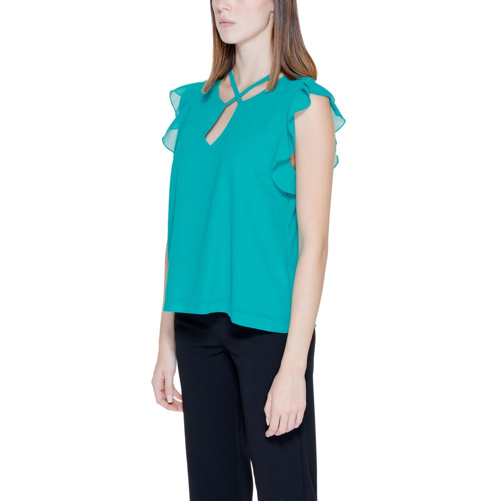 Grüne Polyesterbluse