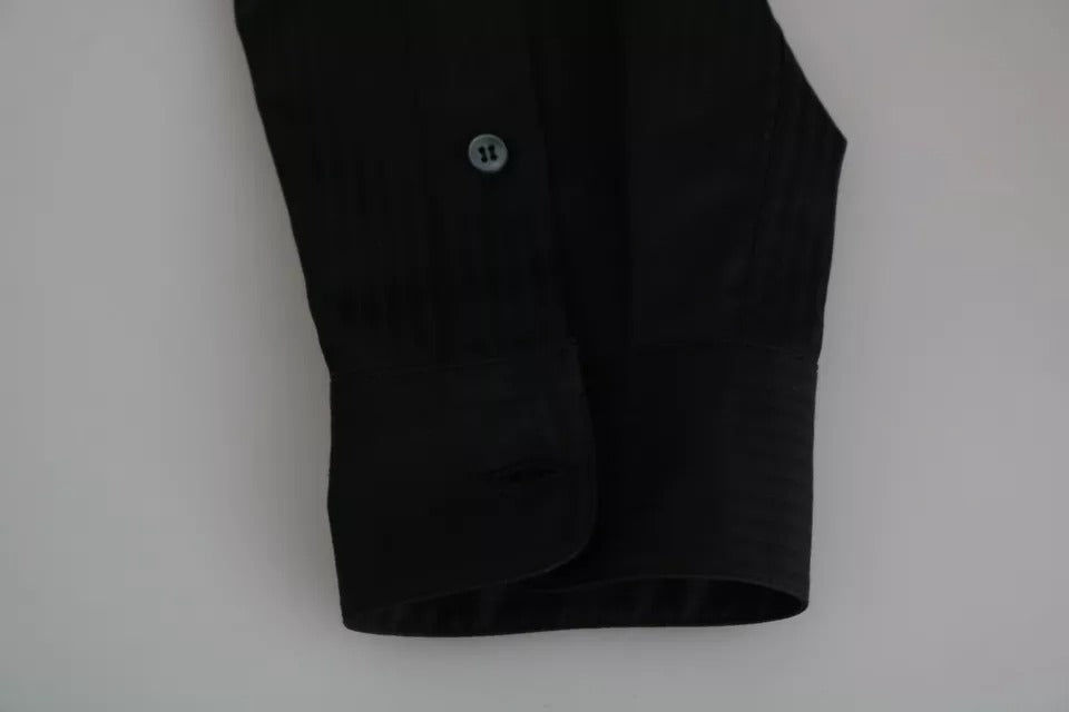 Blaues Pyjama-Lounge-Shirt aus Baumwolle mit Streifen