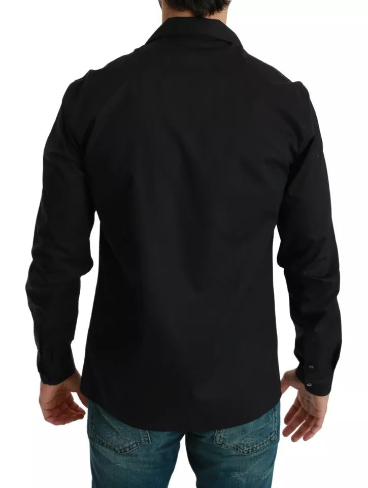 Blaues Pyjama-Lounge-Shirt aus Baumwolle mit Streifen