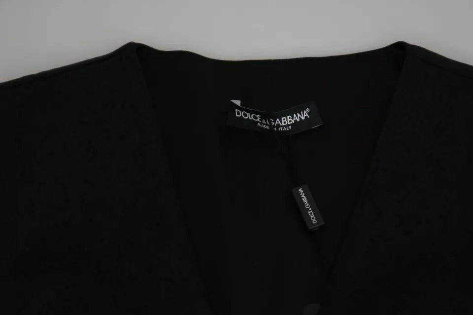 Schwarze Spitzenweste, schmale Weste, Seidentop