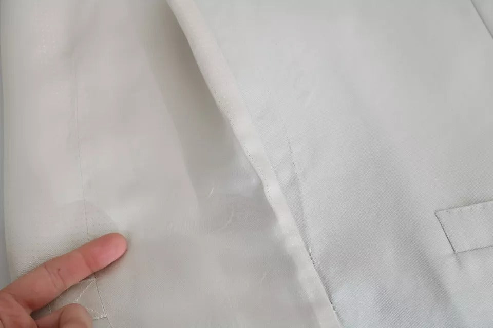 Off-White-Weste aus Baumwolle und Seide