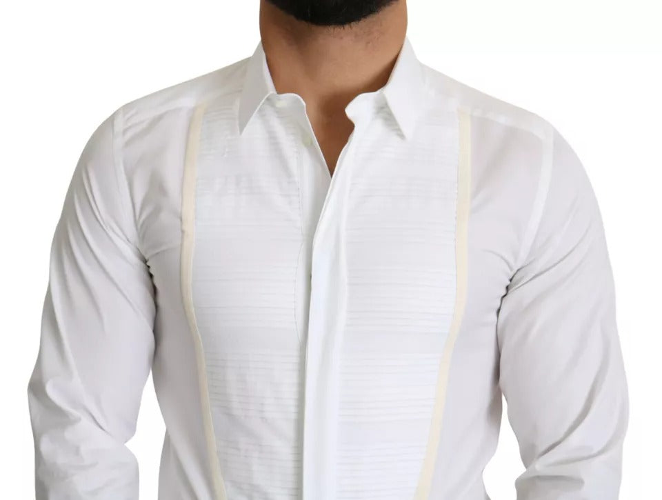 Weißes formelles Smokingkleid GOLD Hemd