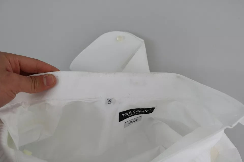 Weißes formelles Smokingkleid GOLD Hemd