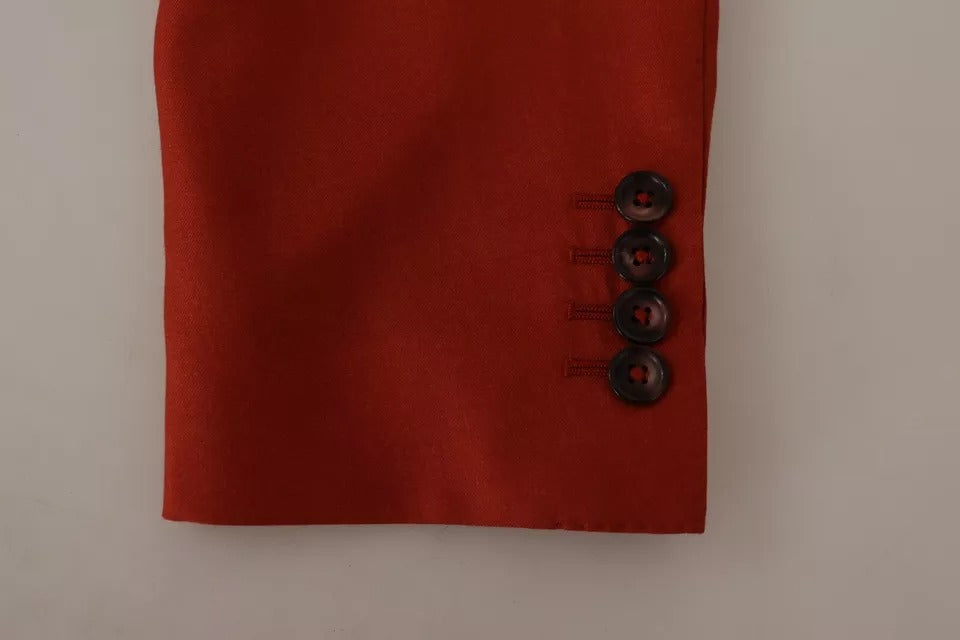 Oranger MARTINI Kaschmir-Seidenmantel-Blazer