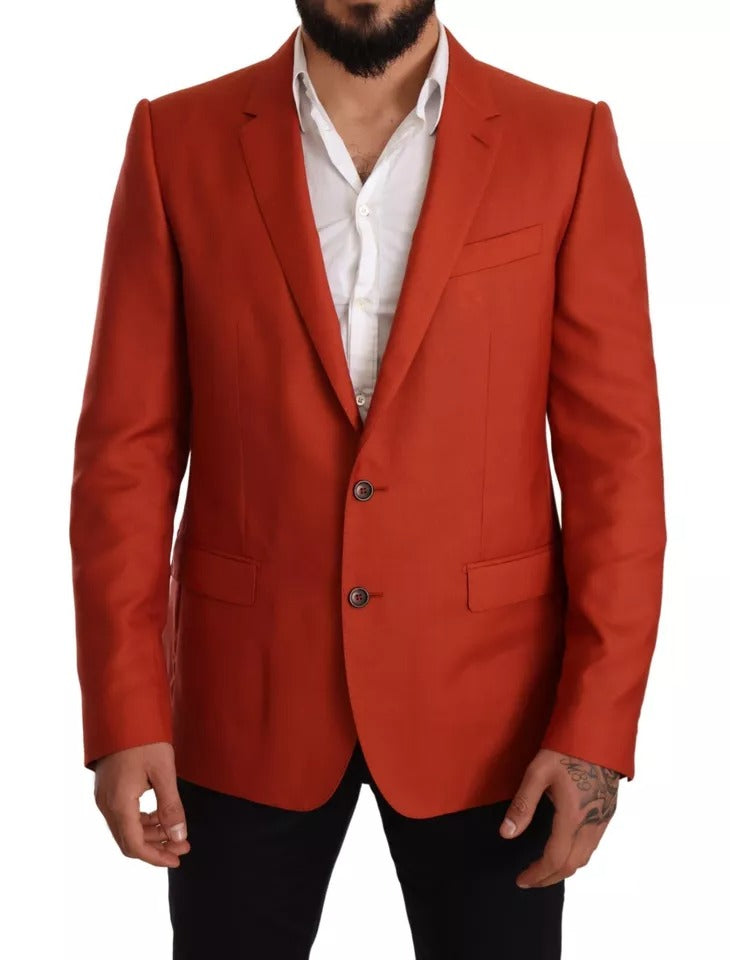 Oranger MARTINI Kaschmir-Seidenmantel-Blazer