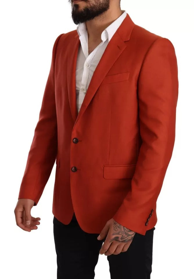 Oranger MARTINI Kaschmir-Seidenmantel-Blazer