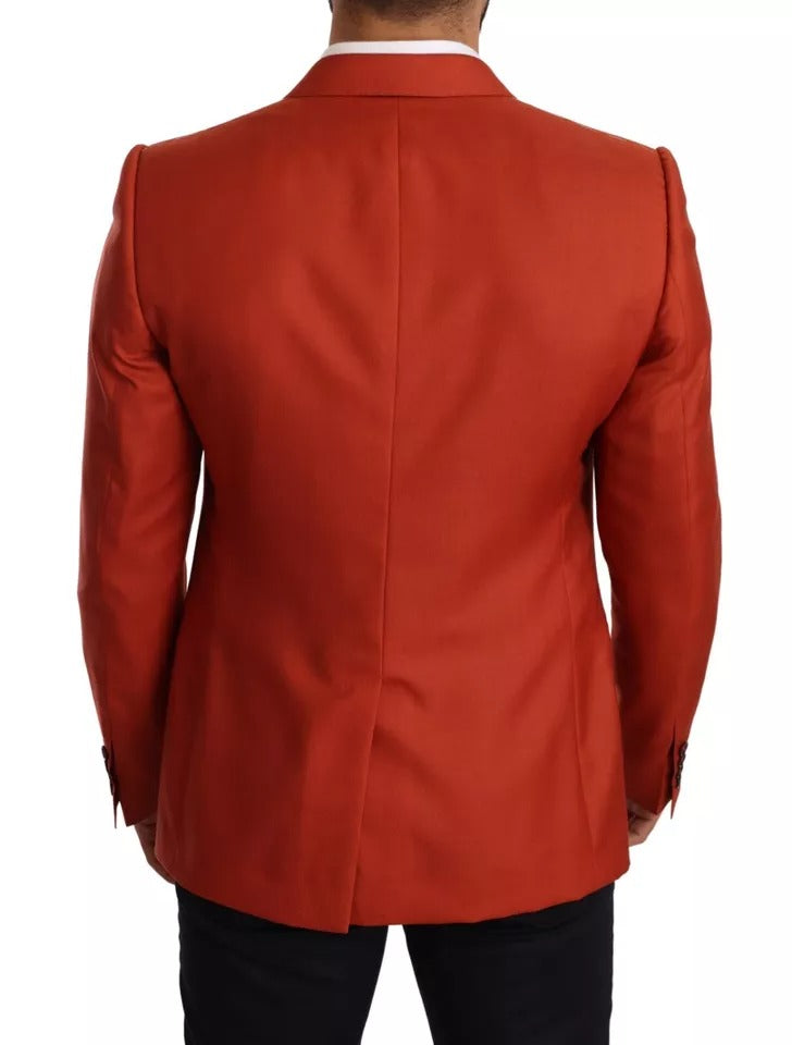 Oranger MARTINI Kaschmir-Seidenmantel-Blazer