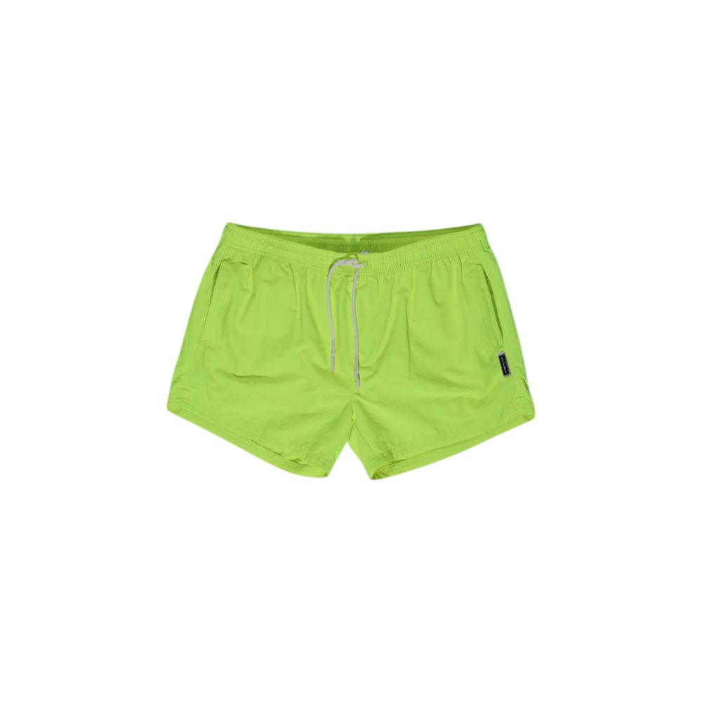 Gelbe Polyester-Badeshorts