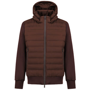 Braune Polyesterjacke