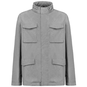 Graue Baumwolljacke