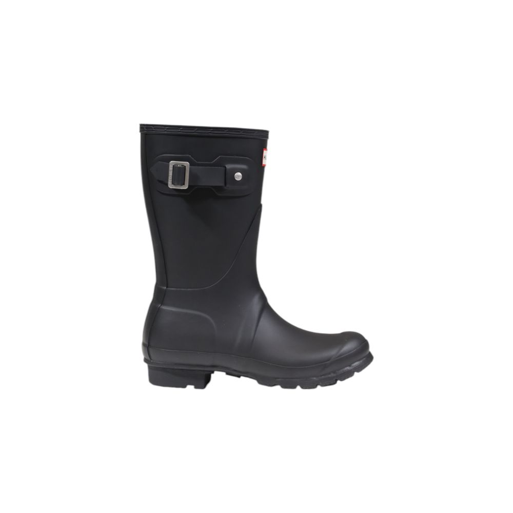 Schwarze Knöchelstiefel aus recyceltem Polyester