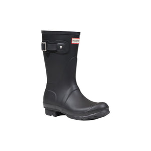 Schwarze Knöchelstiefel aus recyceltem Polyester