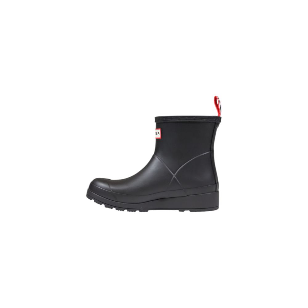 Schwarze Knöchelstiefel aus recyceltem Polyester