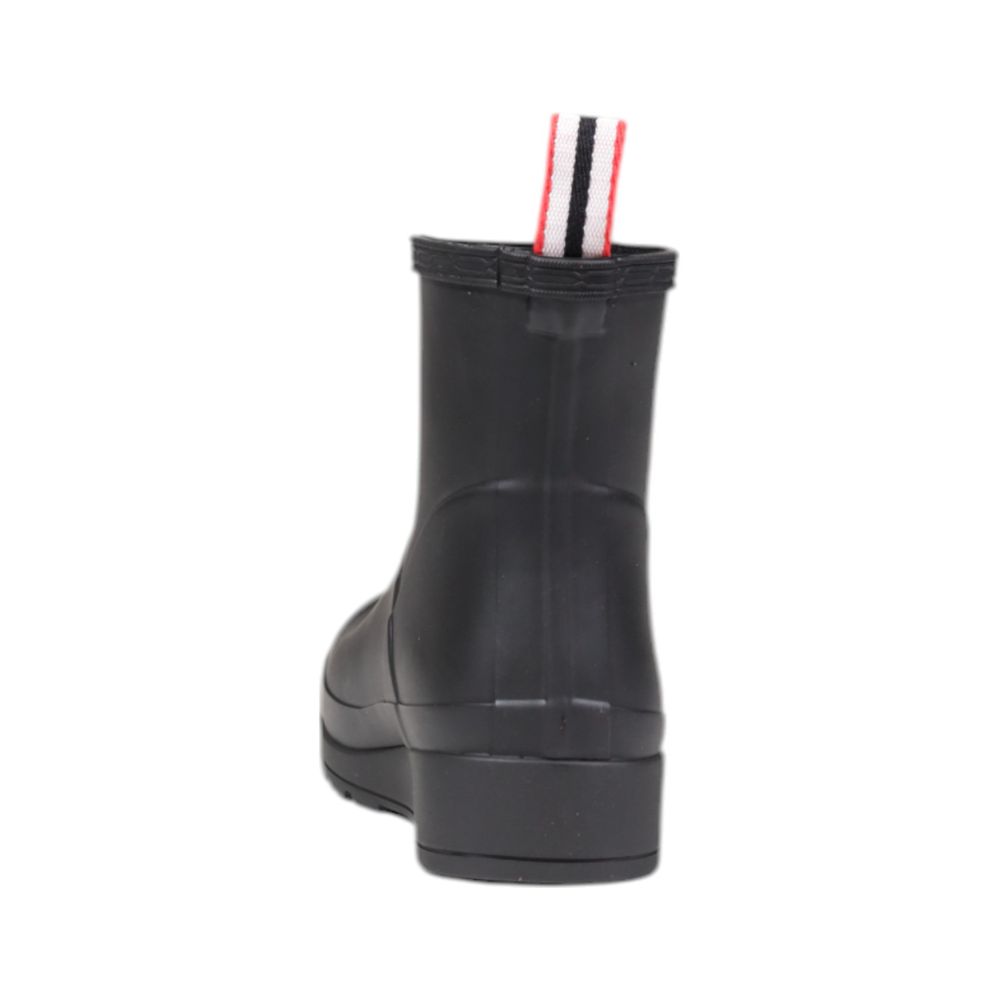 Schwarze Knöchelstiefel aus recyceltem Polyester