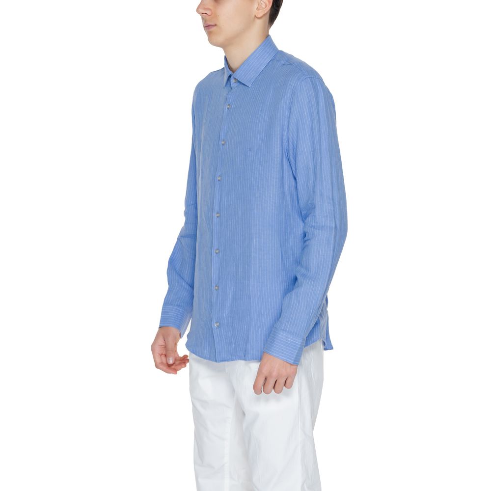 Blaues Leinenhemd