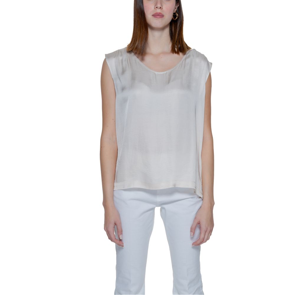 Cremefarbene Viskosebluse