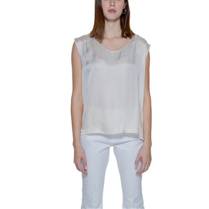 Cremefarbene Viskosebluse