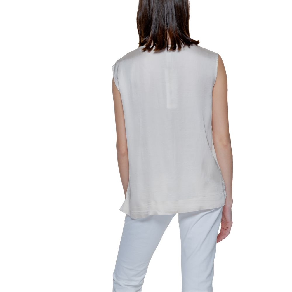 Cremefarbene Viskosebluse