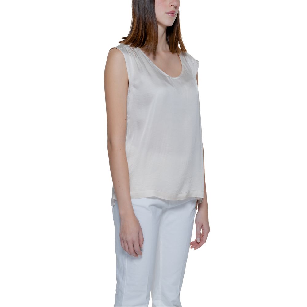 Cremefarbene Viskosebluse