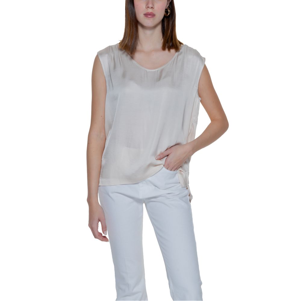 Cremefarbene Viskosebluse