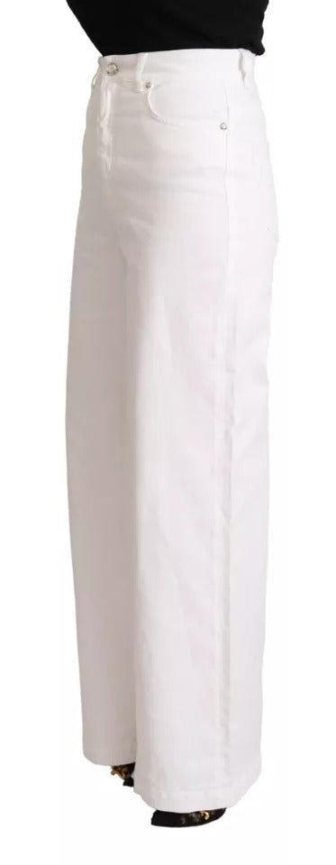 Weiße Bootcut-Jeans MONICA aus Baumwolldenim