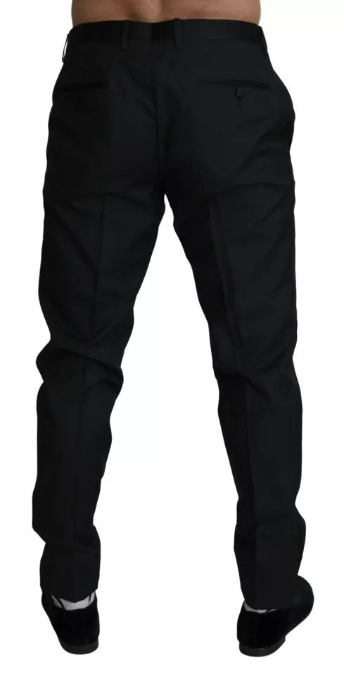 Blaue, enge Woll-Seidenhose