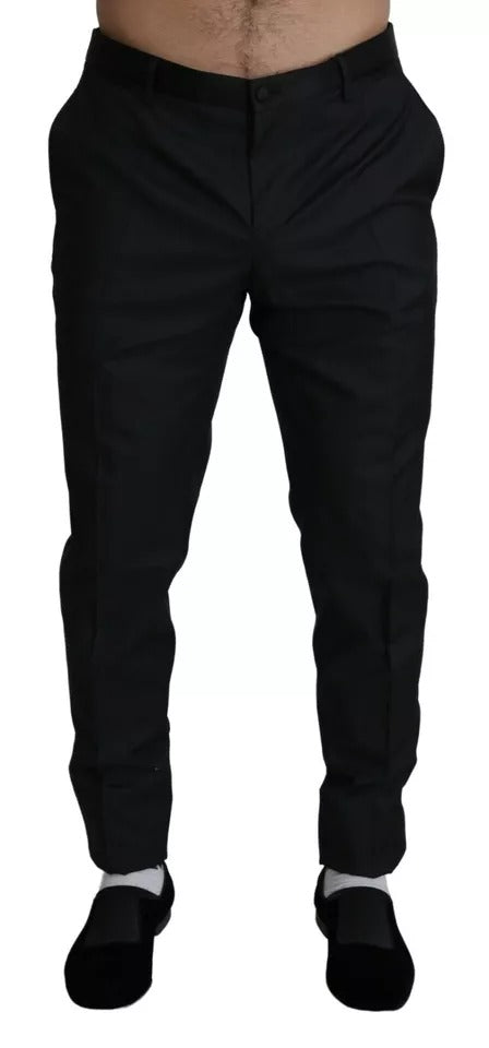 Blaue, enge Woll-Seidenhose