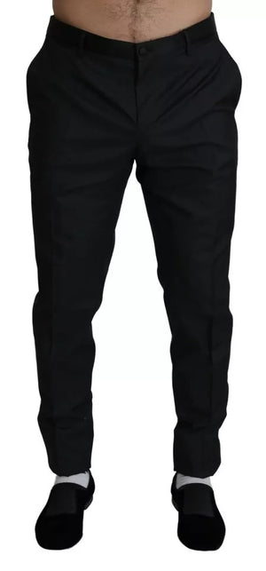Blaue, enge Woll-Seidenhose
