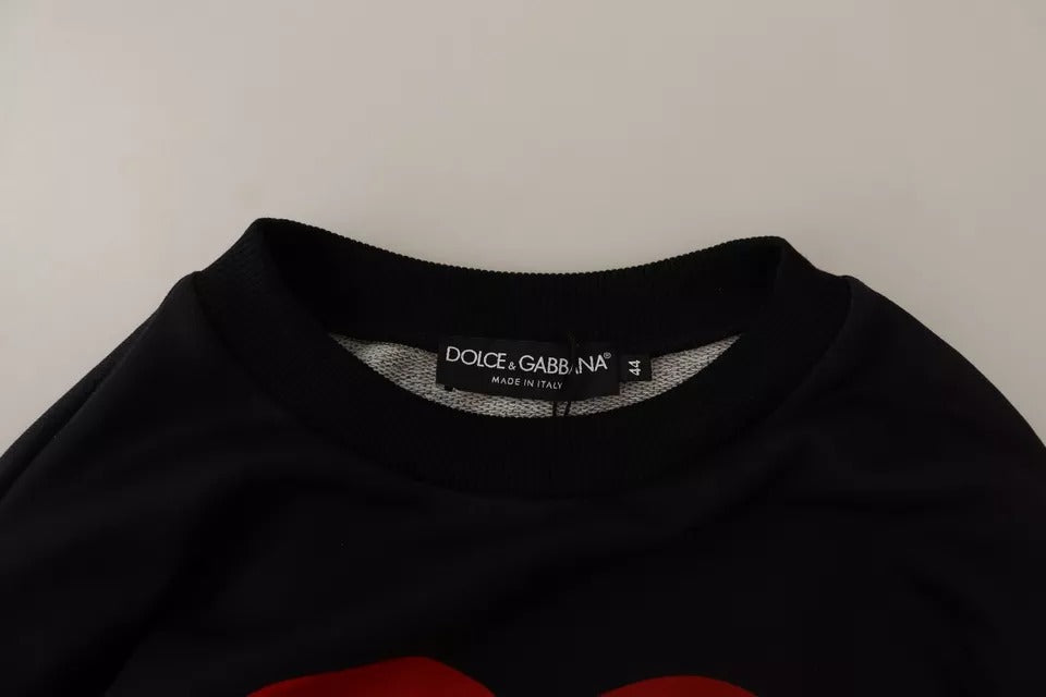 Schwarzer Hoodie mit Cupid-Print