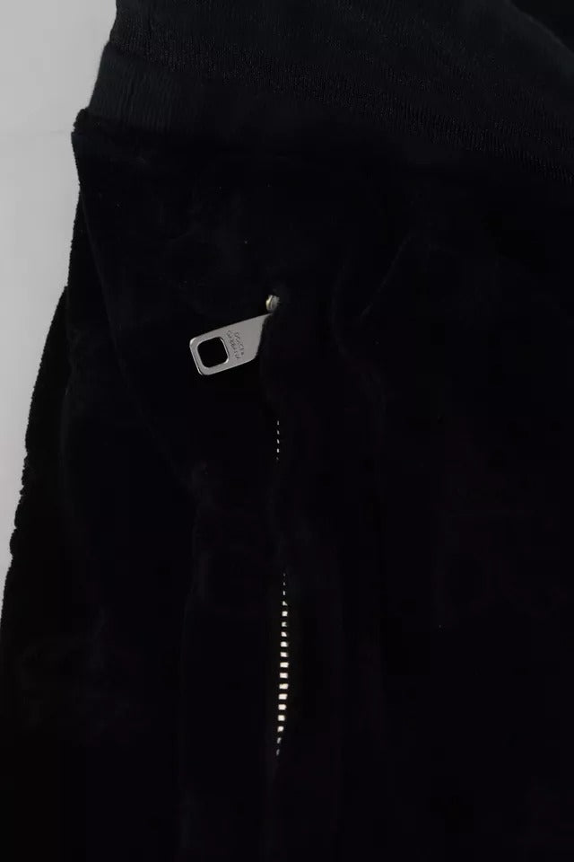 Schwarze Skinny-Jogginghose aus Baumwolle