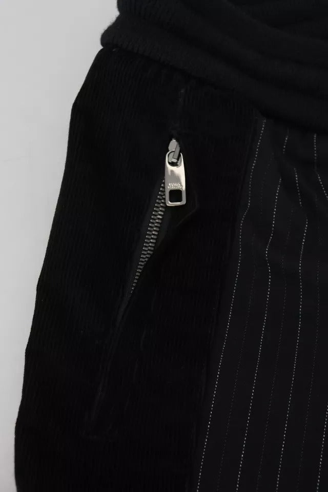 Schwarze Jogginghose aus Baumwollmischung