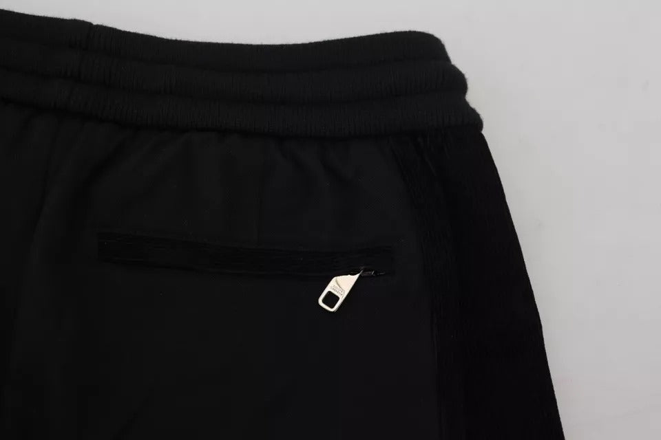 Schwarze Jogginghose aus Baumwollmischung