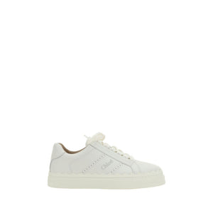 Weiße Ledersneaker