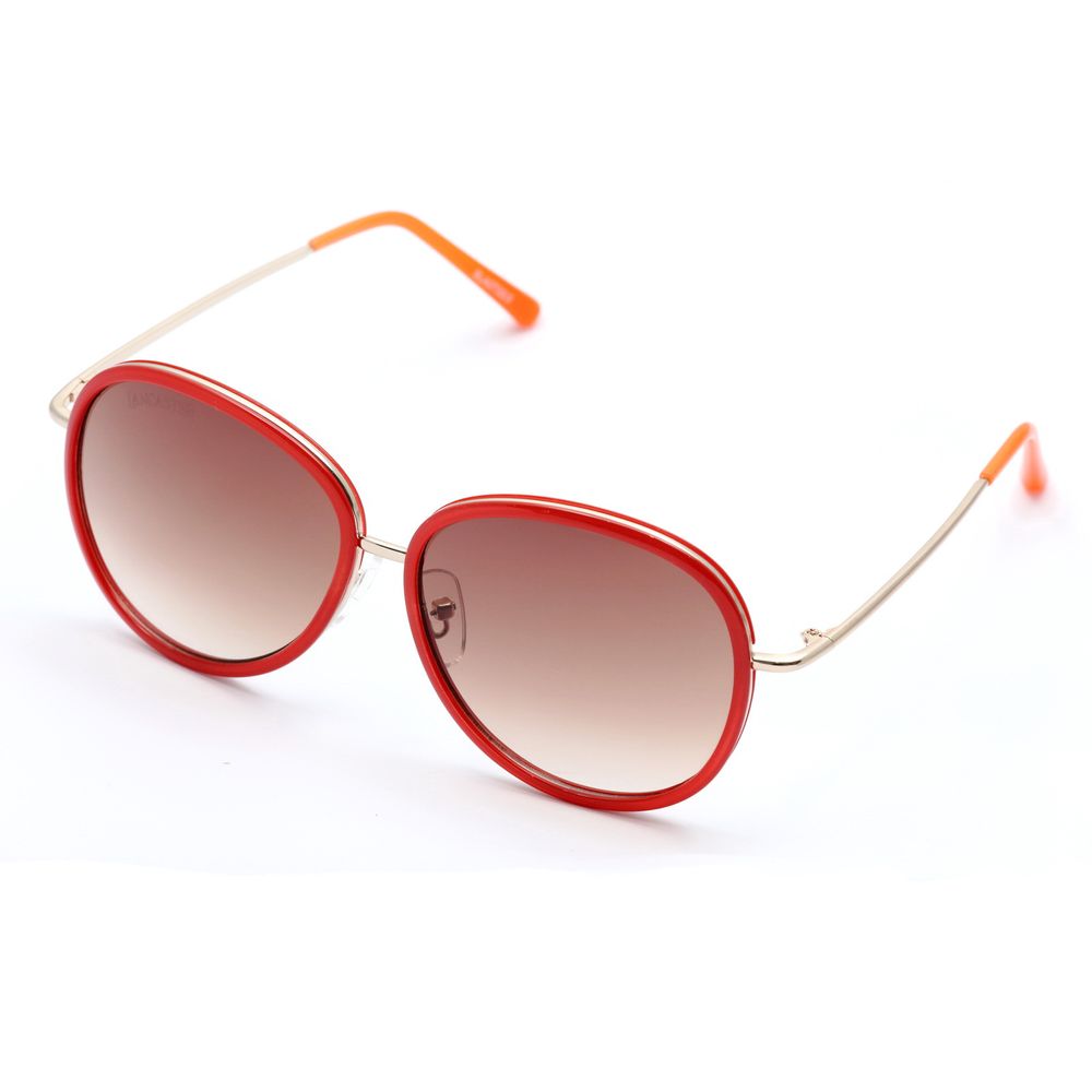 Rote Metall-Sonnenbrille