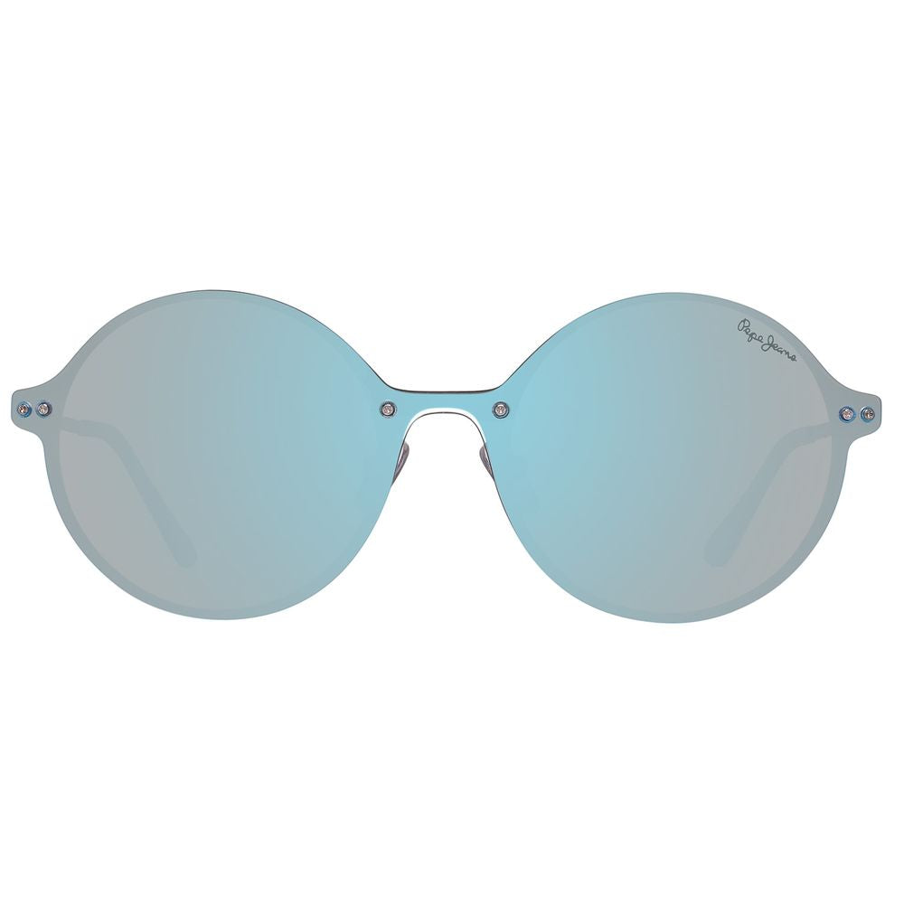 Blaue Sonnenbrille aus Metall