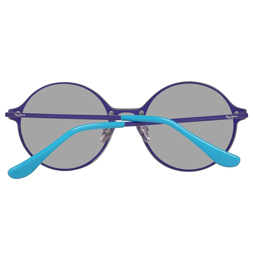 Blaue Sonnenbrille aus Metall