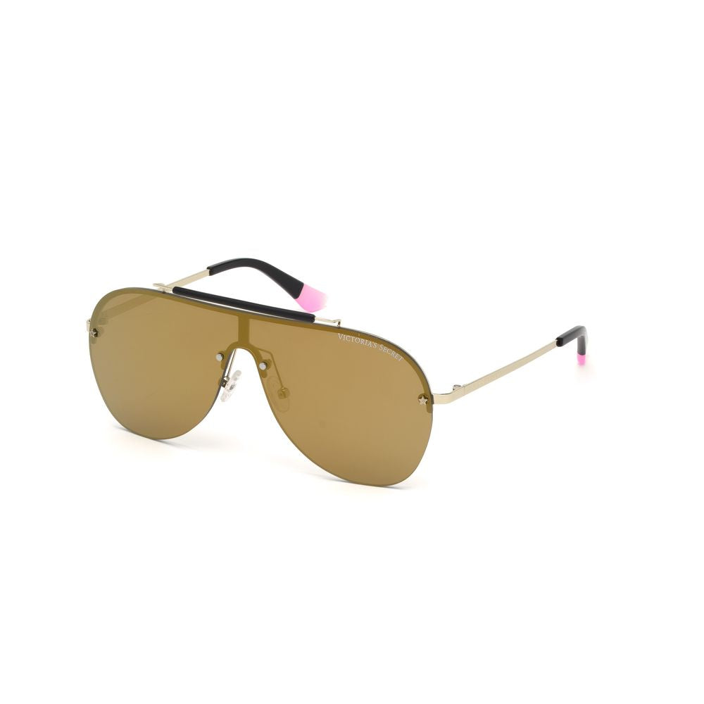 Sonnenbrille aus roségoldfarbenem Metall