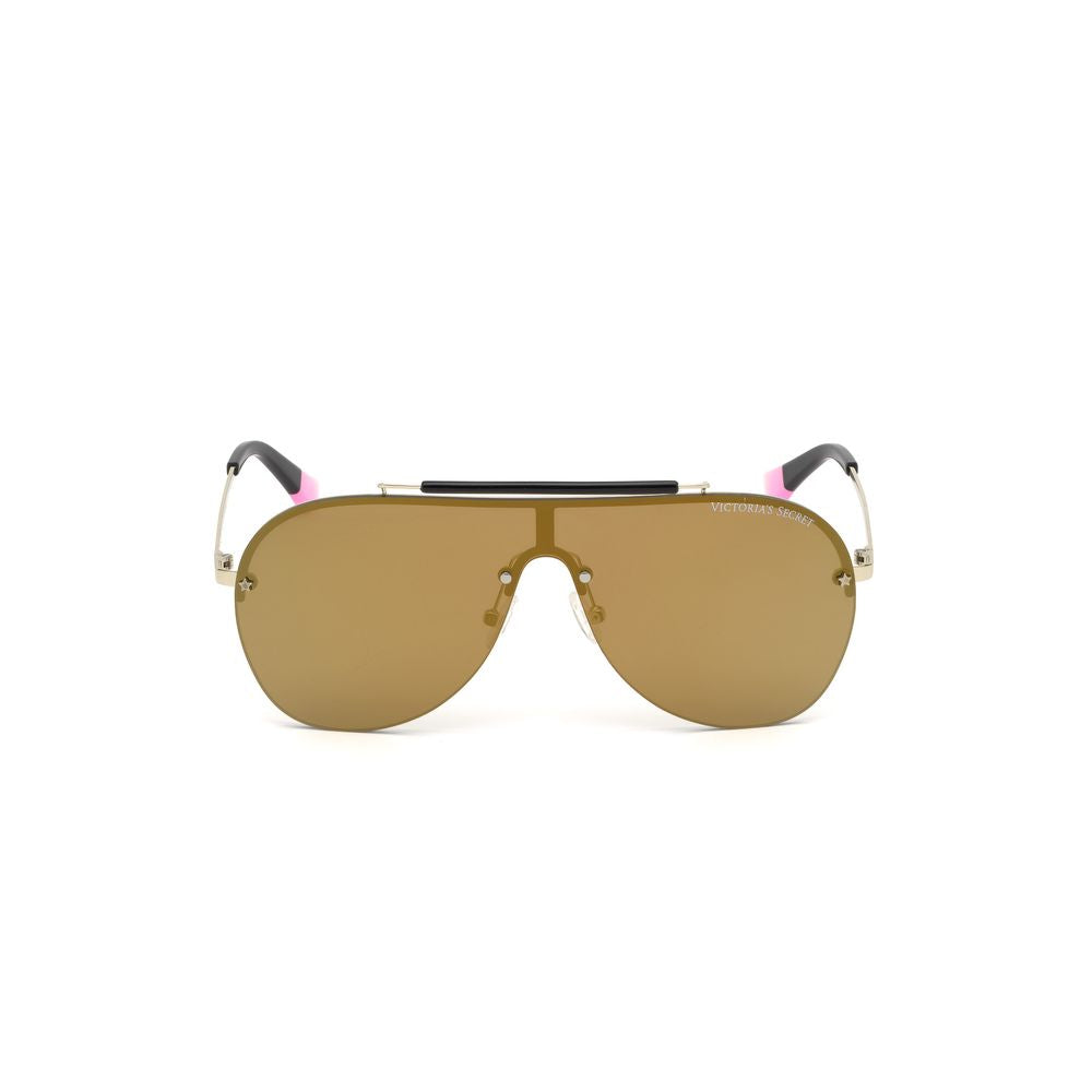 Sonnenbrille aus roségoldfarbenem Metall