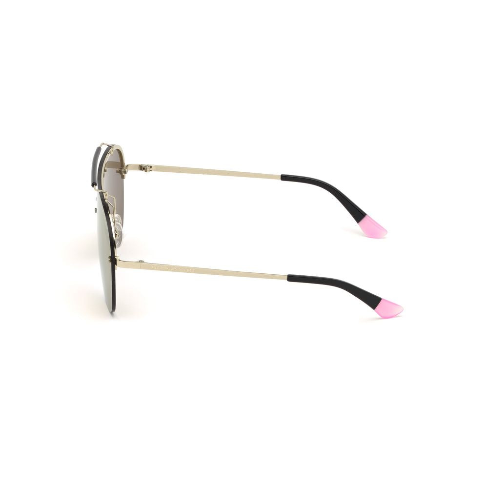 Sonnenbrille aus roségoldfarbenem Metall