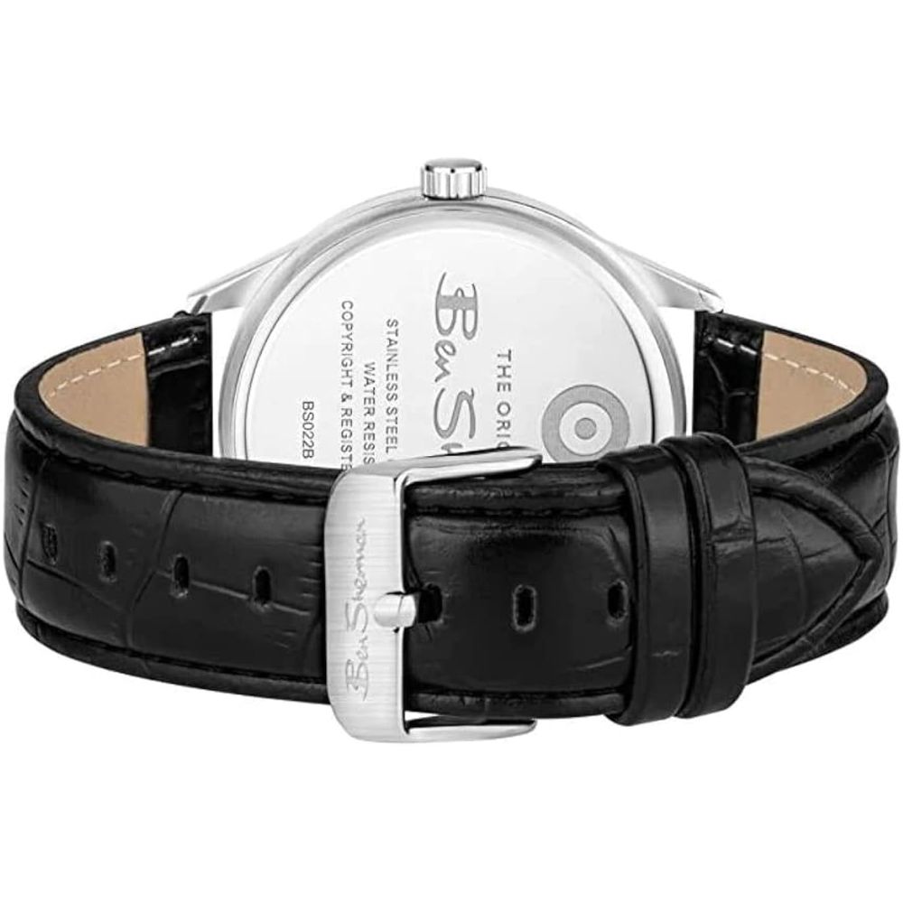 Schwarze Lederuhr
