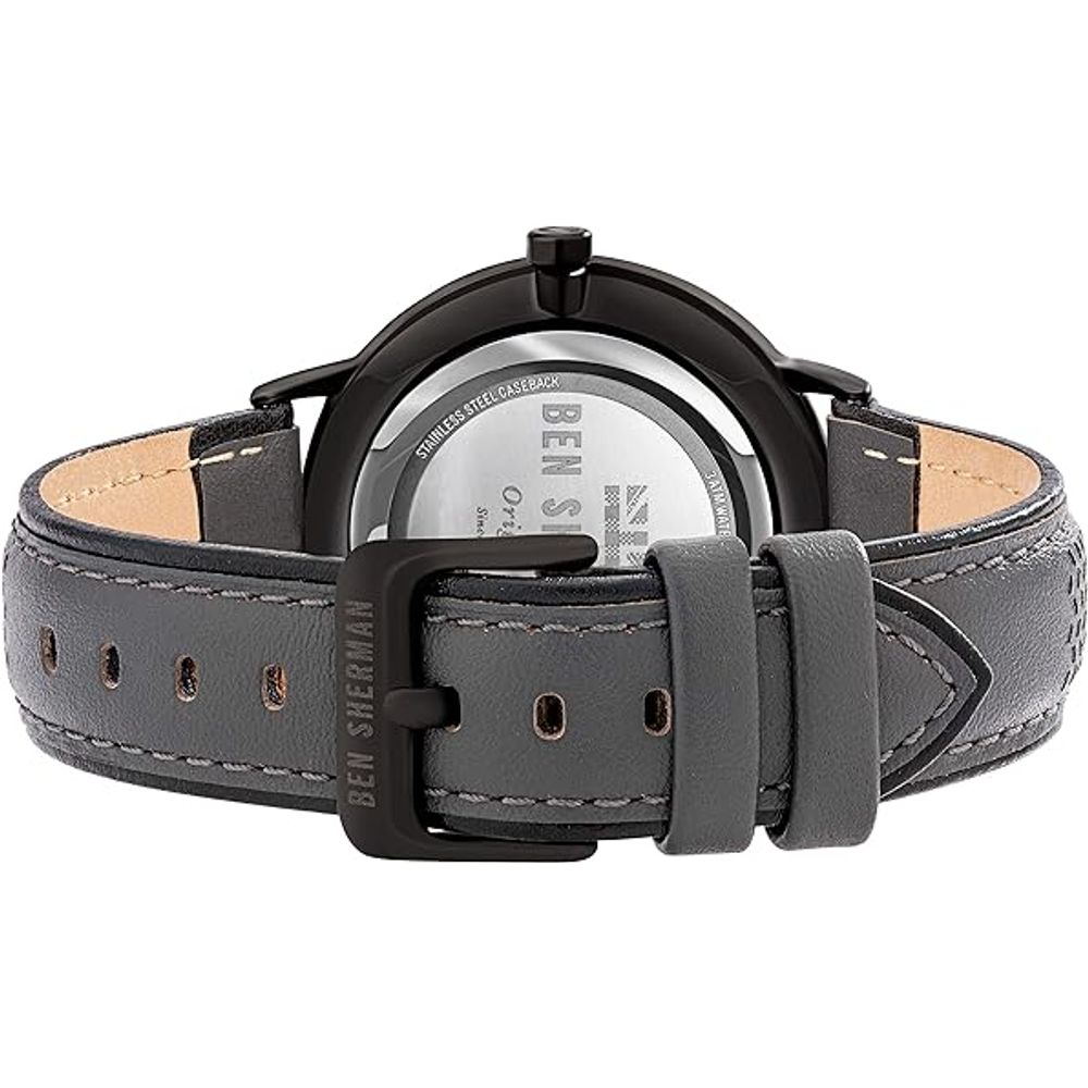 Schwarze Lederuhr